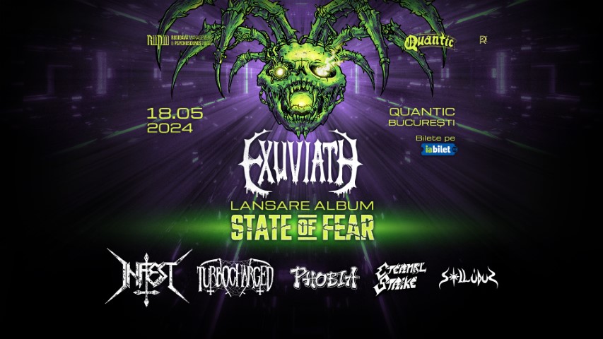 EXUVIATH va lansa cel de-al doilea album de studio intitulat „State of Fear”