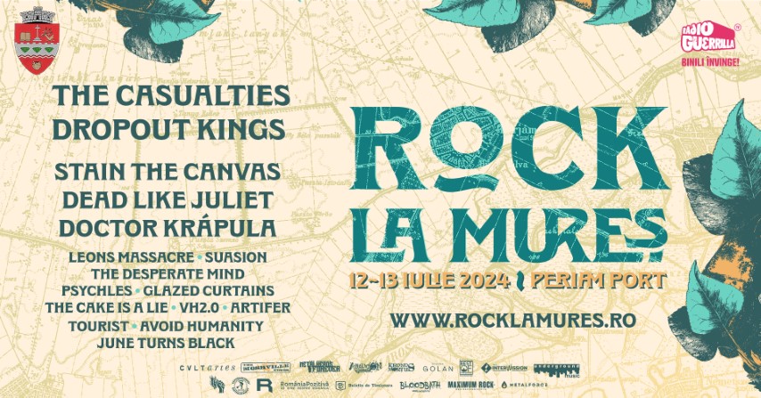 Rock la Mureș anunță lineup-ul complet, programul pe zile și alte detalii interesante.