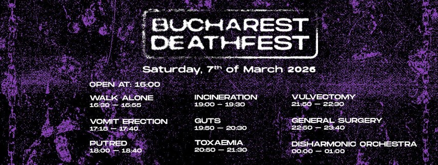 BUCHAREST DEATHFEST 2026 – 7.03.2026 @ Quantic